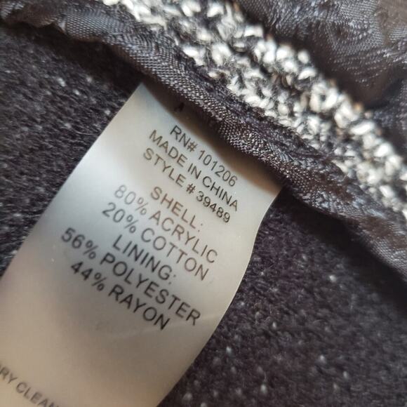 SOFT SURROUNDINGS GRAY/BLACK BLAZER WITH POCKETS SIZE PS - Picture 6 of 6